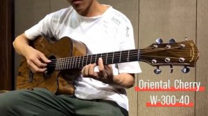 Oriental Cherry Acoustic Guitar W-300-40
