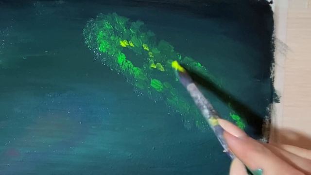 Acrylic painting пошаговая картина Relaxing video космос Landscape painting #29 смотреть онлайн