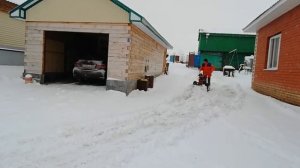 Уборка снега дизельный мотоблок