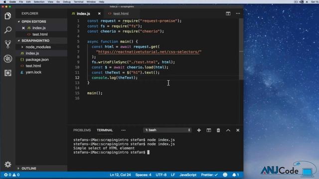 1- Intro to CSS Selectors and Tools for Web Scraping in Node.js