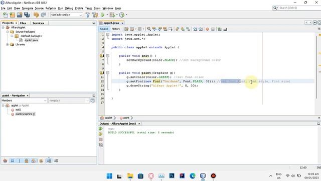 Java Applet - Changing Background Color/ Font, Font Size, Font Style, Font Color (No Commentary) смотреть онлайн