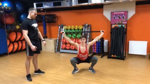 Приседания со штангой над головой(ОВЕРХЕД)??♂️??♂️??♀️??♀️