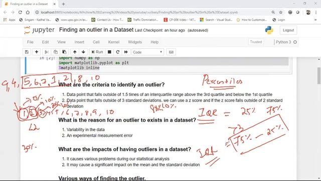 Finding an outlier in a dataset using Python смотреть онлайн