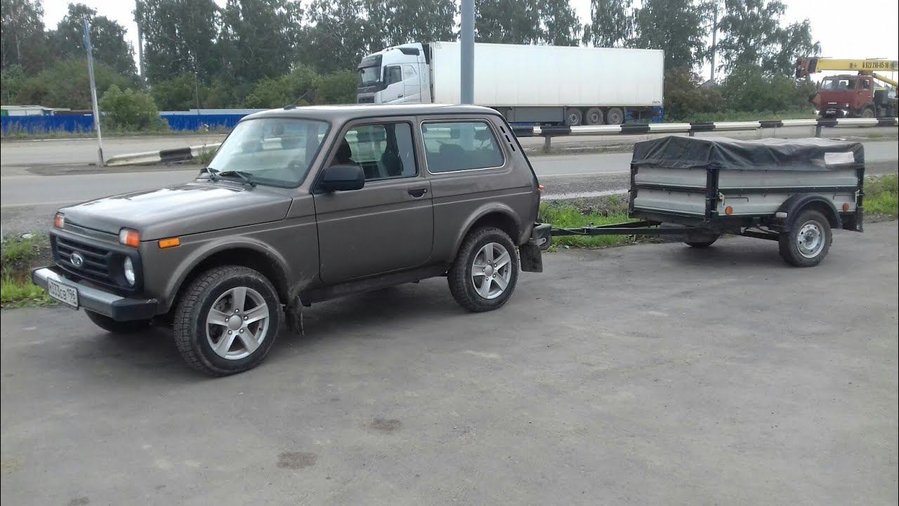 Нива с прицепом, поездка за люками. Вспомнил о Marussia моторс!! смотреть онлайн