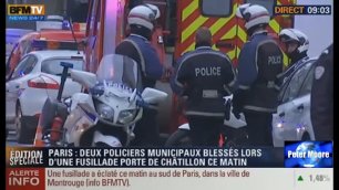 Nouvel attentat à Paris - 2 policiers au sol-8janv 2015
