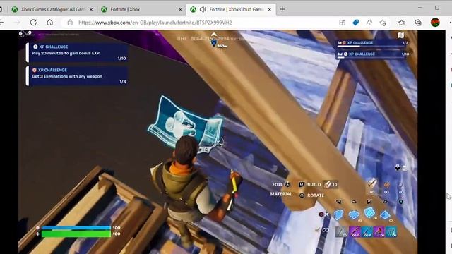 Fortnite Xbox Cloud Gaming Beta on Xbox com and 2 more pages Personal Microsoft Edge 2022 1 смотреть онлайн