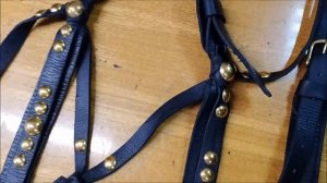 Комплект сбруи для лошади "Кабардинский" с украшениями из латуни