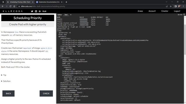 Scheduling Priority - Killer Shell CKA Killercoda Solution