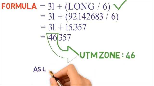 UTM Zone Calculation Formula | 31+(Longitude/6) смотреть онлайн