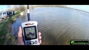 Карповый кораблик из ПВХ с Эхолотом Lucky ffw718 тест дальности.
