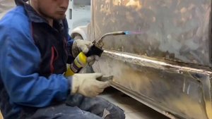 Технология нанесение олова(лужение)на кузов Vw t3,постройка автодома reimo Volkswagen t3
