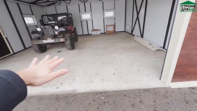 ОБЗОР НА ГАРАЖ ИЗ СЭНДВИЧ ПАНЕЛЕЙ | ГАРАЖ ПОД ДЕРЕВО | ГАРАЖ 8Х8 М | ОТЗЫВ НА ГАРАЖ смотреть онлайн