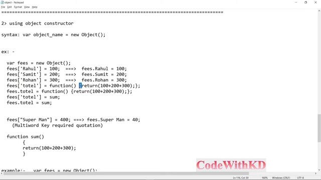 Object Constructor in JavaScript