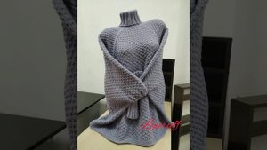 Пончо на круговых спицах.