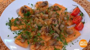 Ленивые вареники с тыквой и грибами. Доброе утро. Фрагмент выпуска от 14.03.2023