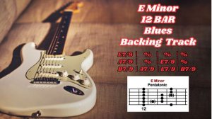 12 Bar Surf Blues Guitar Backing Track Jam in E Minor