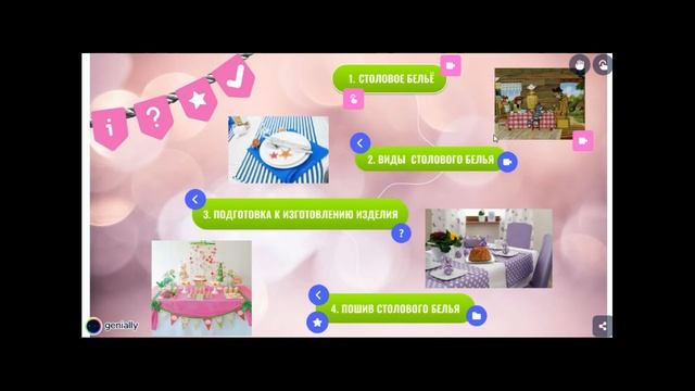 #КОИ Интерактивный плакат "Виды столового белья" смотреть онлайн