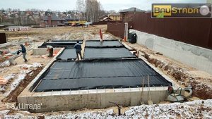 #Фундамент под ключ: #Монолитная плита - #Фундамент перевёрнутая плита.