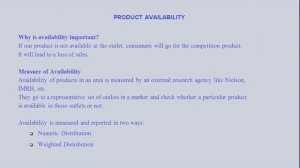 Numeric Distribution | Product Availability | FMCG