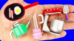 DIY BARBIE CRAFTS ~ MINIATURE KITCHEN APPLIANCES FOR DOLLHOUSE !!!