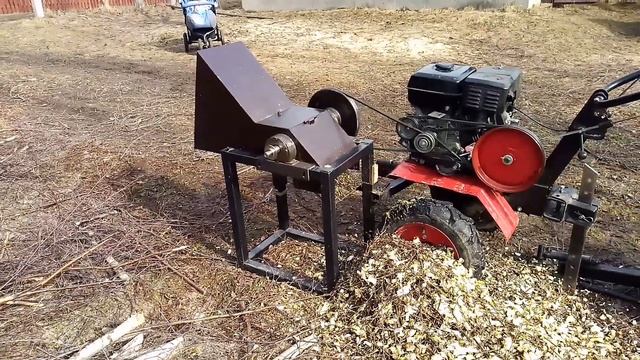 Измельчитель веток - дровокол для мотоблока. Часть 2