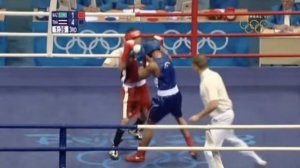 Manus Boonjumnong (THA) vs. Serik Sapiyev (KAZ) Beijing 2008 Olympic QF's (64kg)