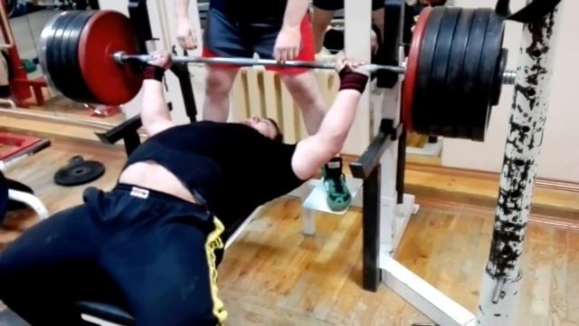 Владислав Соловьев, жим лежа 265кг (bencpress 265kg RAW)