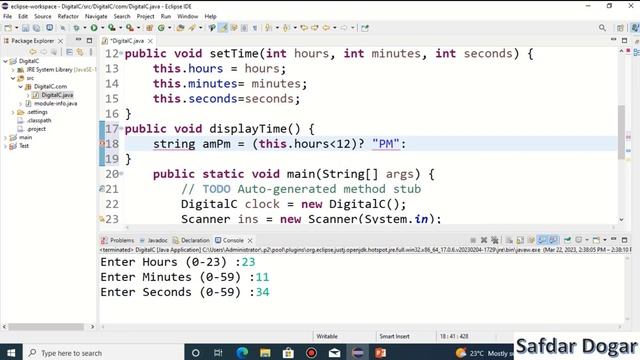 How to Create Digital Clock in Java | Digital Clock | Mini Project in Java | OOP using Java