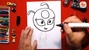 How to draw Kwami Tikki  MIRACULOUS LADYBUG / Как нарисовать КВАМИ ТИККИ из Леди Баг