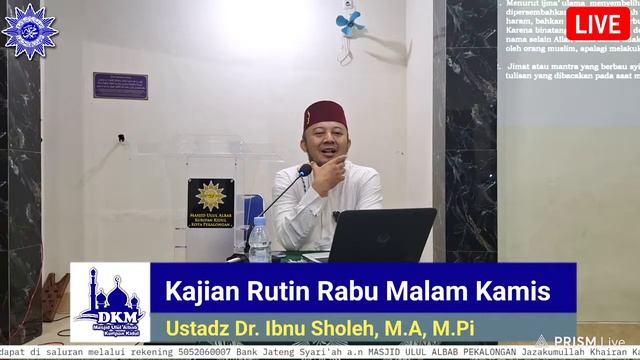 Kajian Rutin Rabu Malam Kamis bersama Ustadz Dr. Ibnu Sholeh, M.A, M.Pi смотреть онлайн