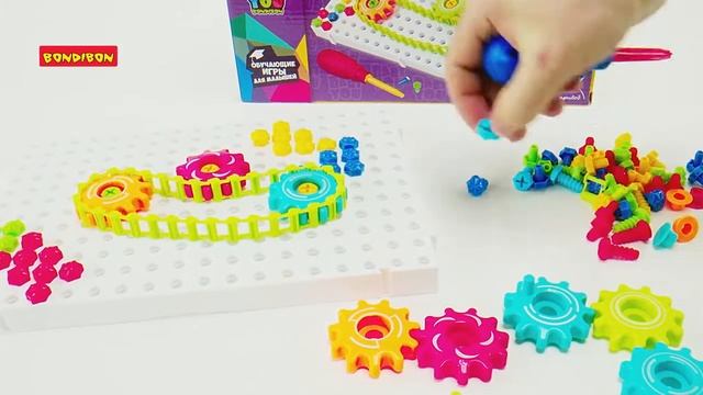 Мозаика для малышей с шестеренками и отверткой BABY YOU смотреть онлайн