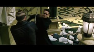 Нео (Киану Ривз) VS Охранники Меровингена (Ламбер Вильсон) Матрица Перезагрузка