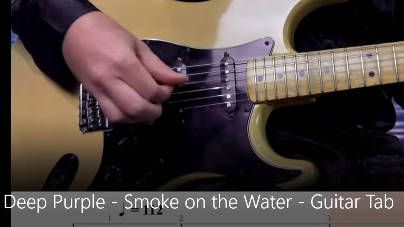 Как играть на гитаре Smoke on the Water - Deep Purple с табулатурами