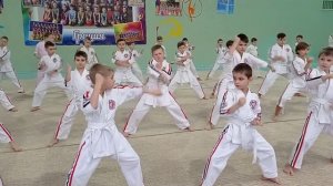 Экзамены на белый пояс по косики каратэ.