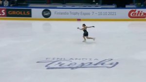Алена Косторная  короткая программа  Alena Kostornaia   Finlandia Trophy 2021, КП