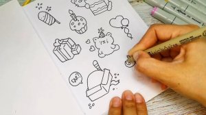 Идеи для Рисунков в Скетчбуке /День Рождения Рисунки