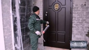 Стальная дверь с мдф панелями в коттедж.