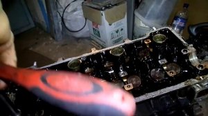 58 Снятие головки блока цилиндров двигателя Джили МК копия двгателя TOYOT A4 FE