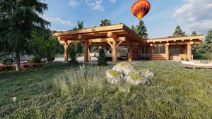 Видеопрезентация каркасно-бревенчатого гаража по технологии post and beam