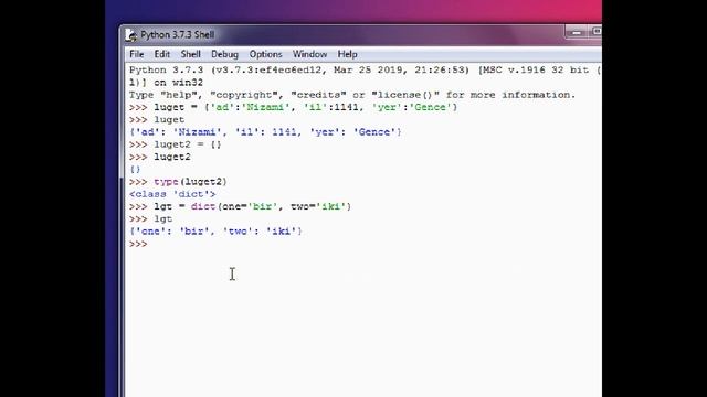 PYTHON 3.7 PROQRAMLAŞDIRMA DİLİ: DƏRS 16. LÜĞƏTLƏR. смотреть онлайн