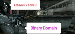 Binary Domain vs Lenovo R 7 5700 U