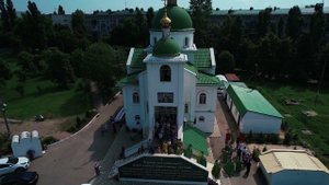 Крестный ход в День обретения мощей Серафима Саровского с высоты. хр Серафима Сар. 01.08.2022 п.Энем