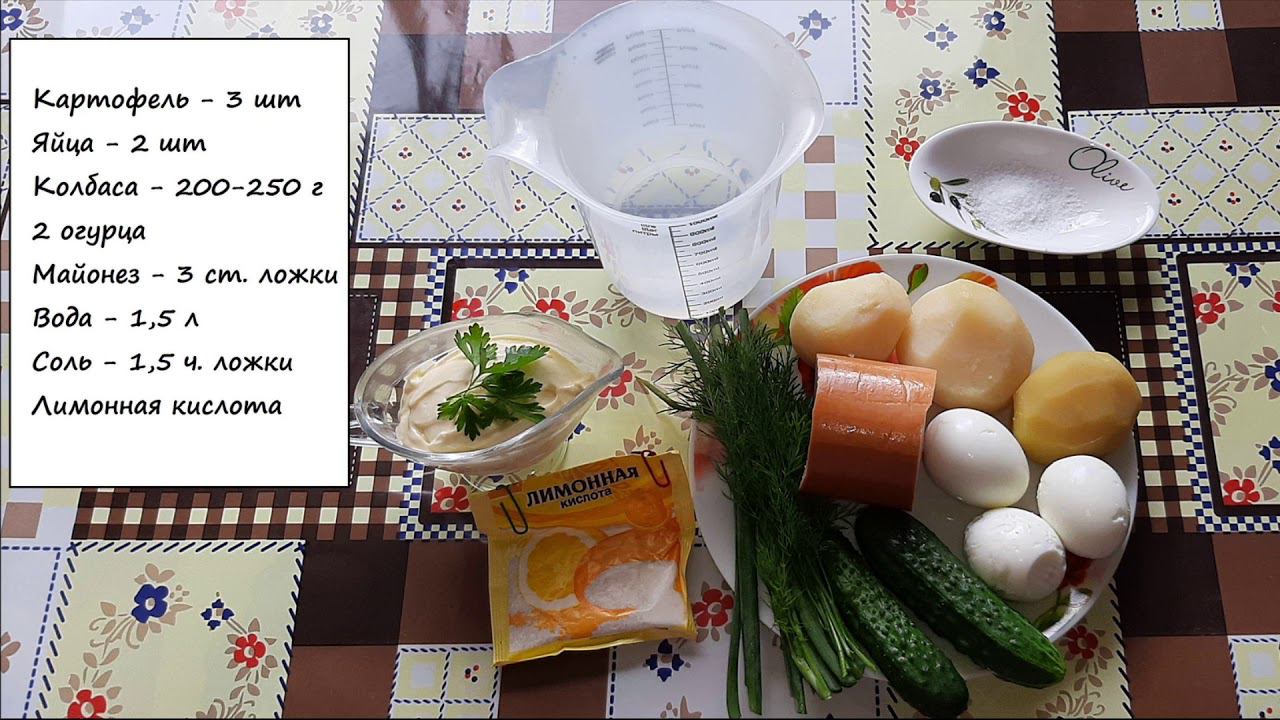 Летняя окрошка без кваса