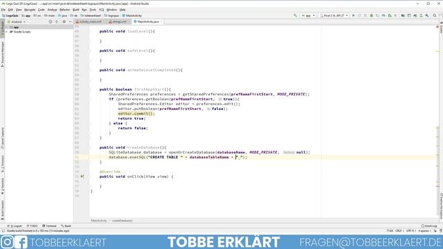Level erstellen und in eine SQLite Datenbank speichern - Android Studio Tutorial Logo Quiz erstelle смотреть онлайн