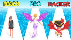 NOOB vs PRO vs HACKER - Good or Bad Mom Run Mom Games