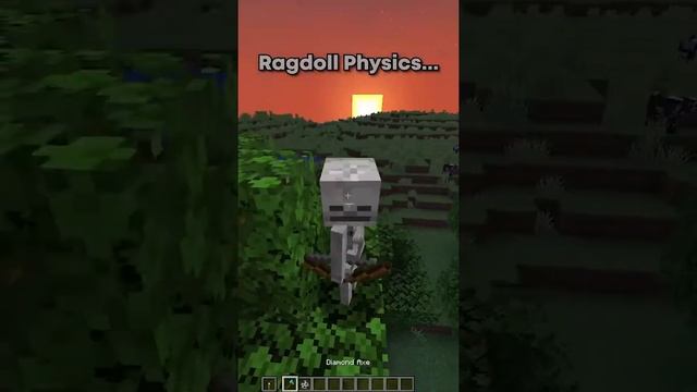 Minecraft Ragdoll Physics... (Mod) #Shrot #Minecraft