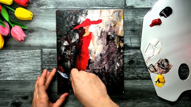 РИСУЕМ КАРТИНУ МАСТИХИНОМ • Как нарисовать девушку