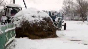 По Бездорожью ЗИМОЙ на ТРАКТОРЕ.ПОДБОРКА