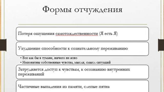 Отчуждение как итог невротического процесса