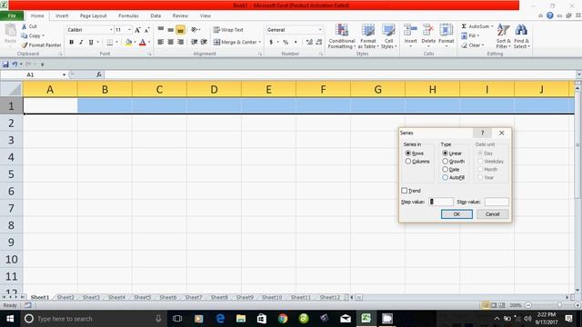 How to using Fill Commands in Excel